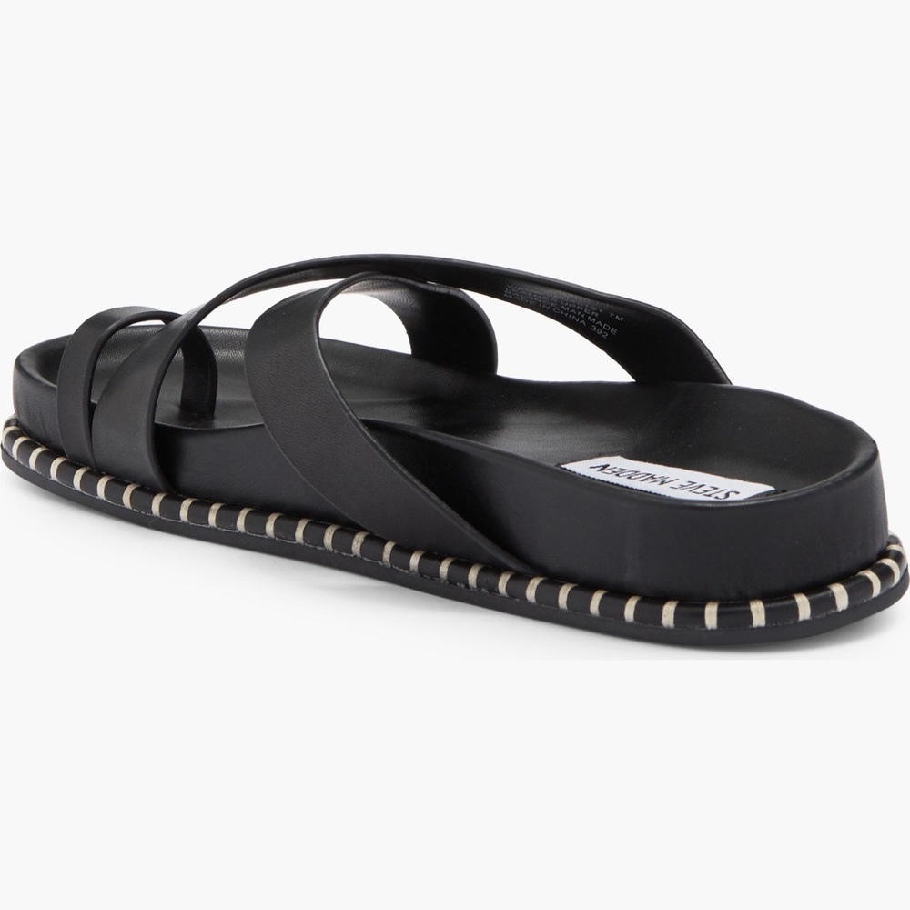 Steve Madden Black Viena Slide Sandal - Picture 4 of 12